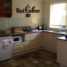 HOT COFFEE Kitchen Vinyl Wall Sticker Decal HOT COFFEE Kitchen Vinyl Wall Sticker Decal