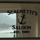 Custom Family Nautical Ship Anchor Saloon Vinyl Wall Sticker Decal 22"h x 34"w