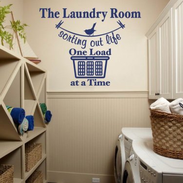 Sorting Out Life Laundry Room Vinyl Wall Quote Sticker Decal 22"w x 17"h