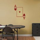 ACE of HEARTS Playing Card Poker Blackjack Vinyl Wall Sticker Decal