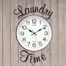 Laundry Time Room Vinyl Wall Quote Sticker Decal 10"w (Clock Not Included) Laundry Time Room Vinyl Wall Quote Sticker Decal 10"w (Clock Not Included)