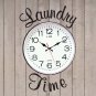 Laundry Time Room Vinyl Wall Quote Sticker Decal 10"w (Clock Not Included)