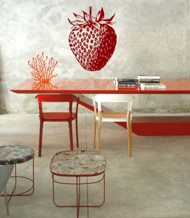 Strawberry Kitchen Vinyl Wall Sticker Decal