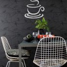 Coffee Cup Heart Wall Quote Vinyl Sticker Decal 15.5"h x 22"w