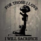 Helmet Rifle Boots Fallen Soldier Quote Memorial Wall Sticker 25"h x 22"w