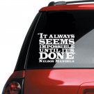 Nelson Mandela Classroom Educational Quote Vinyl Wall Sticker Decal 7.5"h x 10"w