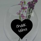 Heart Chalkboard Vinyl Label Sticker Decals 5"h x 5"w ea. (Quantity 6) Heart Chalkboard Vinyl Label Sticker Decals 5"h x 5"w ea. (Quantity 6)