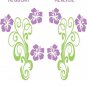 Hibiscus 2 ft Scroll Room Design Vinyl Wall Sticker