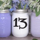 Wedding Table Numbers 1-20 Centerpiece Vinyl Sticker Decals (3"h Numbers) (a)