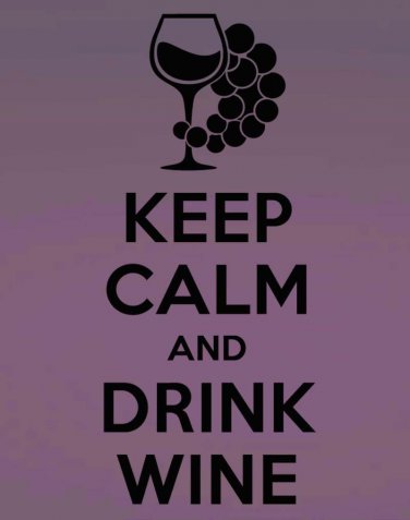 Keep Calm and Drink Wine Vinyl Wall Quote Sticker Decal 11"h x 5"w