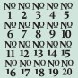 Wedding Table Numbers 1-20 Vinyl Sticker Decals (5.5"h x 4"w Words)