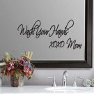 Wash Your Hands XOXO Bathroom Mom Wall Quote Sticker Decal 5"h x 11"w Wash Your Hands XOXO Bathroom Mom Wall Quote Sticker Decal 5"h x 11"w