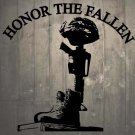 Helmet Rifle Boots Fallen Soldier Quote Memorial Wall Sticker 22"h x 22"w