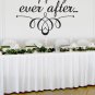 Happily Ever After Wedding Wall Decor Vinyl Sticker Decal 22"h x 27"w