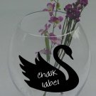 SWAN Chalkboard Vinyl Label Sticker Decals 4"h x 5"w ea. (Quantity 6)