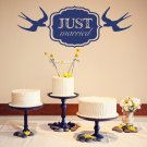 Just Married with Doves Wedding Wall Decor Vinyl Sticker Decal 13.5"h x 36"w Just Married with Doves Wedding Wall Decor Vinyl Sticker Decal 13.5"h x 36"w