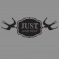 Just Married with Doves Wedding Wall Decor Vinyl Sticker Decal 13.5"h x 36"w