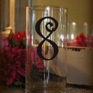 Wedding Table Numbers 1-20 Centerpiece Vinyl Sticker Decals (4"h Numbers) (b)