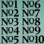 Wedding Table Numbers 1-10 Vinyl Sticker Decals (3"h x 8.5"w Words)