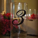 Wedding Table Numbers 1-25 Centerpiece Vinyl Sticker Decals (3"h Numbers) (c)