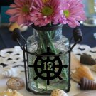 Nautical Ship Wheel Wedding Table Numbers 1-15 Vinyl Sticker Decals 3"h x 3"w