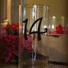Wedding Table Numbers 1-15 Centerpiece Vinyl Sticker Decals (4"h Numbers) (e)