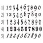 Wedding Table Numbers 1-20 Vinyl Sticker Decals