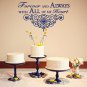 Forever & Always Wedding Wall Decor Vinyl Sticker Decal 13"h x 22"w