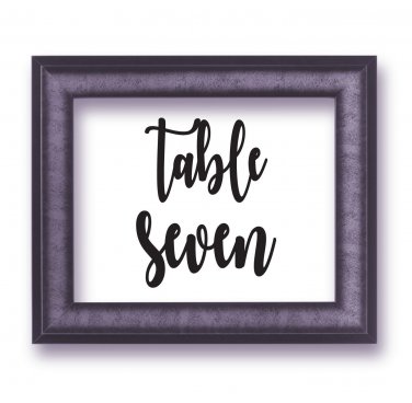 Wedding Table Numbers one to ten Centerpiece Vinyl Sticker Decals 5"w (b)