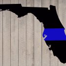 Thin Blue Line Fallen Officer Police Florida Vinyl Sticker Decal 7"h x 8"w Thin Blue Line Fallen Officer Police Florida Vinyl Sticker Decal 7"h x 8"w