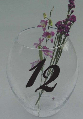 Wedding Table Numbers 1-20 Custom Vinyl Sticker Decals (3"h Numbers) (b)