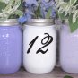 Wedding Table Numbers 1-20 Centerpiece Vinyl Sticker Decals (4"h Numbers) (d)