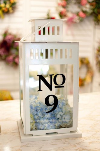 Wedding Table Numbers 1-10 Vinyl Sticker Decals (5.5"h x 4"w Words)