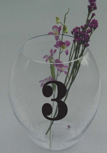 Wedding Table Numbers 1-15 Vinyl Sticker Decals 3"h