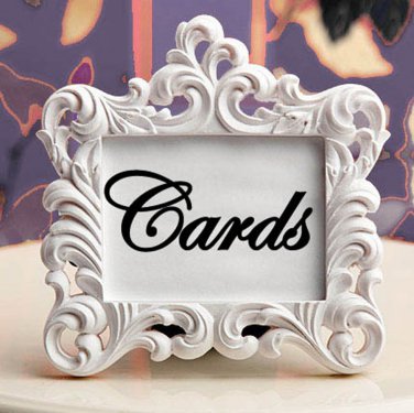 Cards Script Wedding Vinyl Sticker Decal 3"h x 8"w