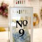 Wedding Table Numbers 1-10 Vinyl Sticker Decals (3.5"h x 2.5"w Words)