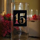 Wedding Table Numbers 1-15 Vinyl Sticker Decals (3"h Squares)