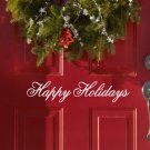 Happy Holidays Christmas Vinyl Sticker Decal 4"h x 22"w