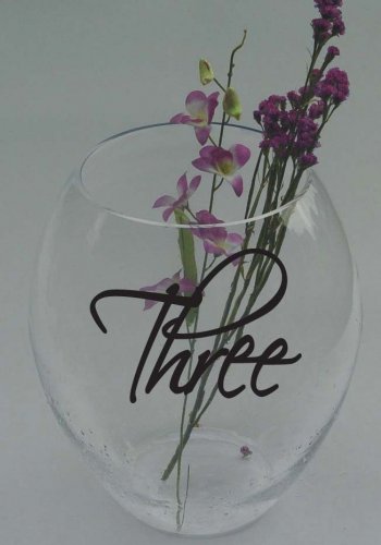 Wedding Table Numbers One - Five Vinyl Sticker Decals