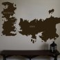 Game of Thrones World Map Westeros Essos Vinyl Wall Sticker Decal 44"h x 64"w