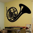 French Horn Musical Instrument Vinyl Wall Sticker Decal 33"h x 48"w French Horn Musical Instrument Vinyl Wall Sticker Decal 33"h x 48"w