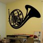 French Horn Musical Instrument Vinyl Wall Sticker Decal 33"h x 48"w