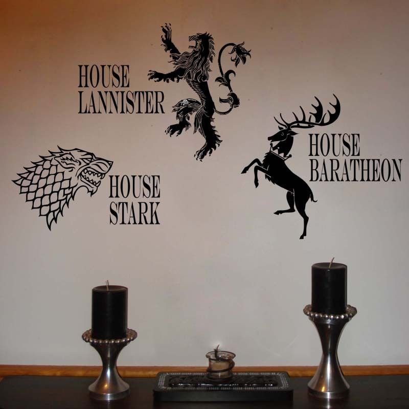 Game of Thrones Sigils Stark Lannister Vinyl Wall Sticker Decals 16