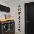 Wash Dry Fold Iron Laundry Room Vinyl Wall Quote Sticker Decal 72"w x 11"h Wash Dry Fold Iron Laundry Room Vinyl Wall Quote Sticker Decal 72"w x 11"h