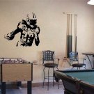 Football Player Running Back (b) Vinyl Wall Sticker Decal 35"h x 45"w