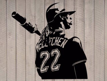 Andrew McCutchen Pirates Baseball Player Vinyl Wall Sticker Decal 44"h x 43"w