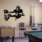 Football Player Running Back Vinyl Wall Sticker Decal 31"h x 45"w Football Player Running Back Vinyl Wall Sticker Decal 31"h x 45"w