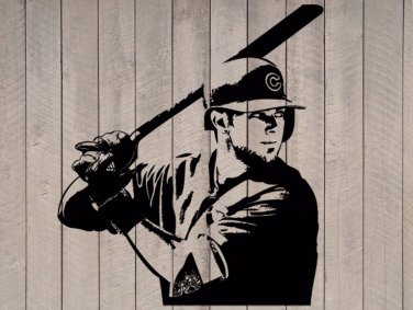 Kris Bryant Cubs Chicago Baseball Player Vinyl Wall Sticker Decal 44"h x 38"w