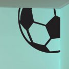 Soccer Ball Room Corner Sports Vinyl Sticker Decal 42"h x 40"w