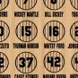 Retired Yankees Pinstripe Jersey Baseball Design Vinyl Decals (23 Sticker Sheet)